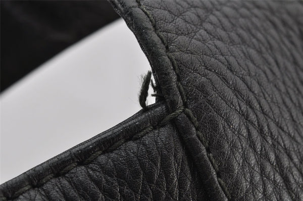 Authentic GUCCI Vintage Shoulder Tote Bag Leather 257051 Black 9424I