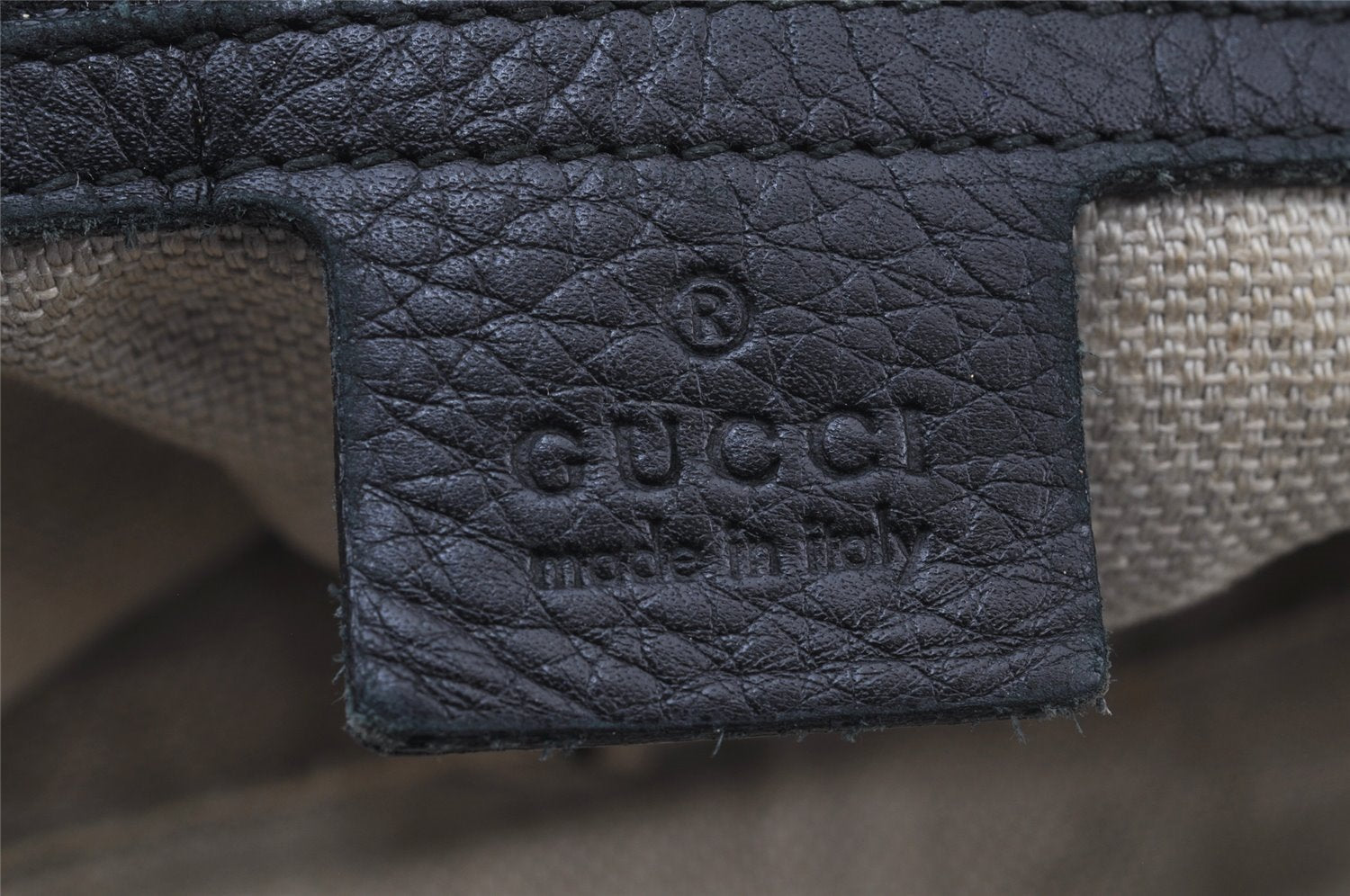 Authentic GUCCI Vintage Shoulder Tote Bag Leather 257051 Black 9424I