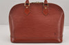 Authentic Louis Vuitton Epi Alma PM Hand Bag Brown M52143 LV 9424J