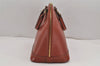 Authentic Louis Vuitton Epi Alma PM Hand Bag Brown M52143 LV 9424J