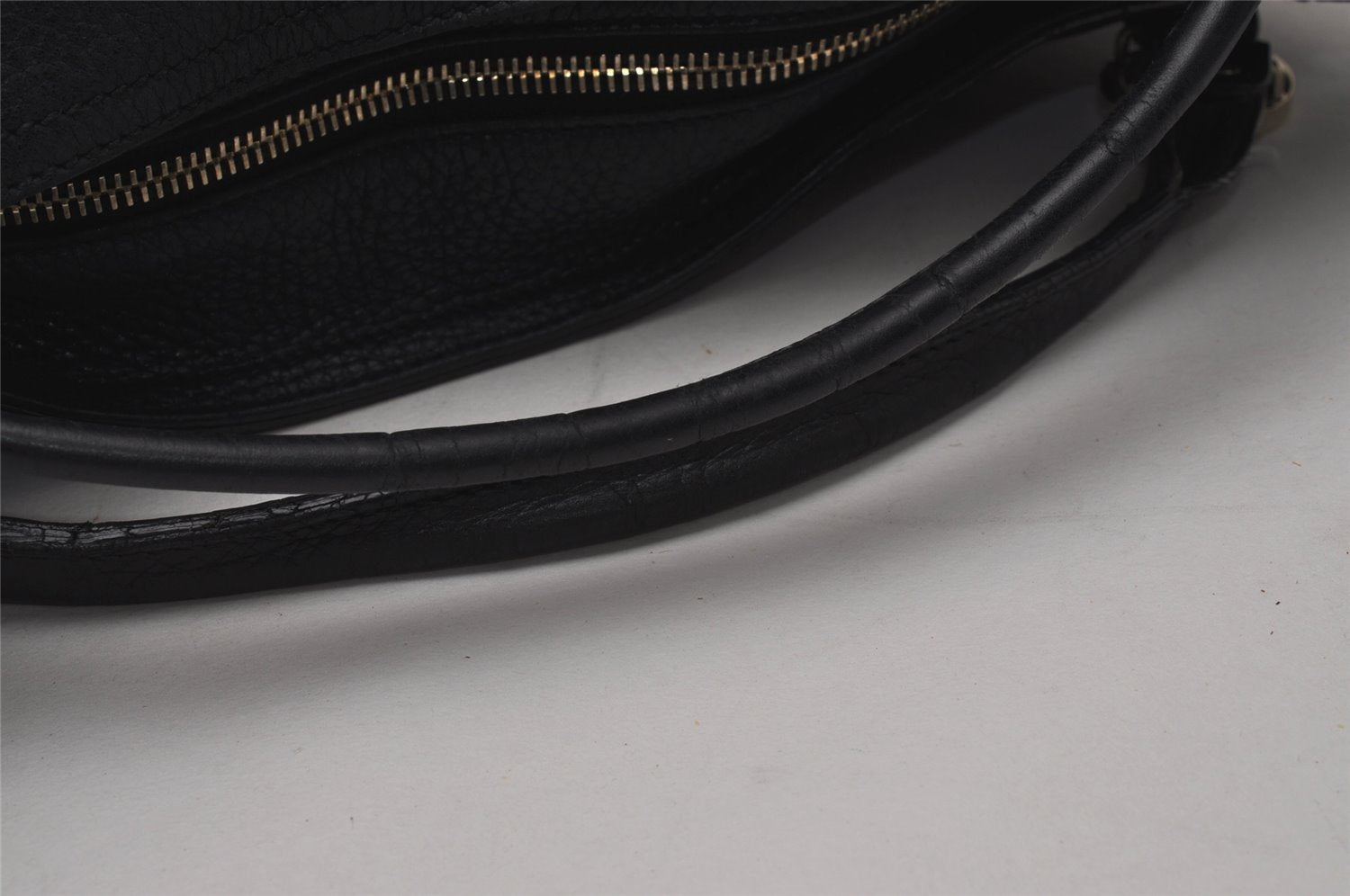 Authentic GUCCI Miss GG 2Way Hand Shoulder Cross Bag Leather 323675 Black 9425I