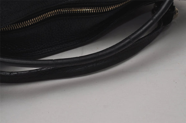 Authentic GUCCI Miss GG 2Way Hand Shoulder Cross Bag Leather 323675 Black 9425I