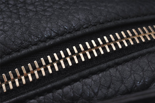 Authentic GUCCI Miss GG 2Way Hand Shoulder Cross Bag Leather 323675 Black 9425I