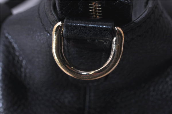 Authentic GUCCI Miss GG 2Way Hand Shoulder Cross Bag Leather 323675 Black 9425I