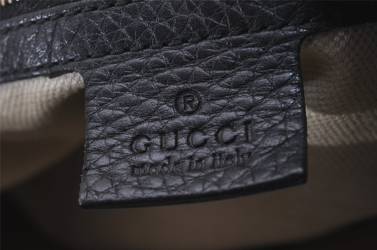 Authentic GUCCI Miss GG 2Way Hand Shoulder Cross Bag Leather 323675 Black 9425I