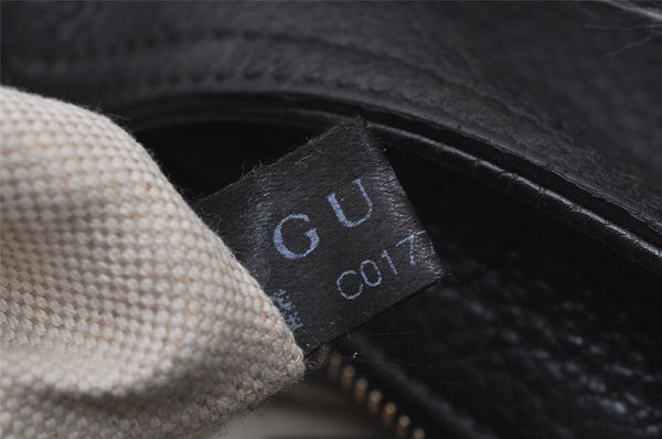 Authentic GUCCI Miss GG 2Way Hand Shoulder Cross Bag Leather 323675 Black 9425I