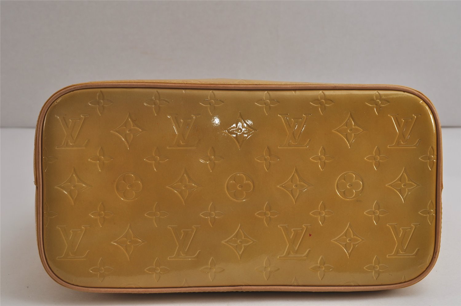 Authentic Louis Vuitton Vernis Houston Shoulder Hand Bag Yellow M91004 LV 9425J