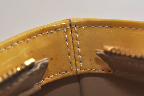 Authentic Louis Vuitton Vernis Houston Shoulder Hand Bag Yellow M91004 LV 9425J