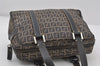 Authentic FENDI Zucchino Shoulder Hand Bag Purse Canvas Leather Navy 9426I