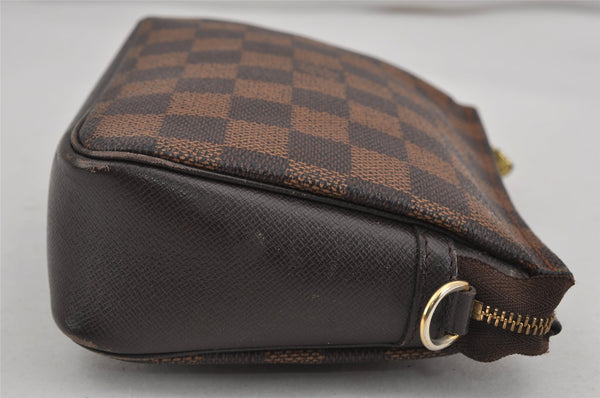 Authentic Louis Vuitton Damier Trousse Makeup Hand Bag Pouch N51982 Junk 9426J