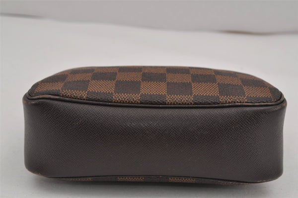 Authentic Louis Vuitton Damier Trousse Makeup Hand Bag Pouch N51982 Junk 9426J