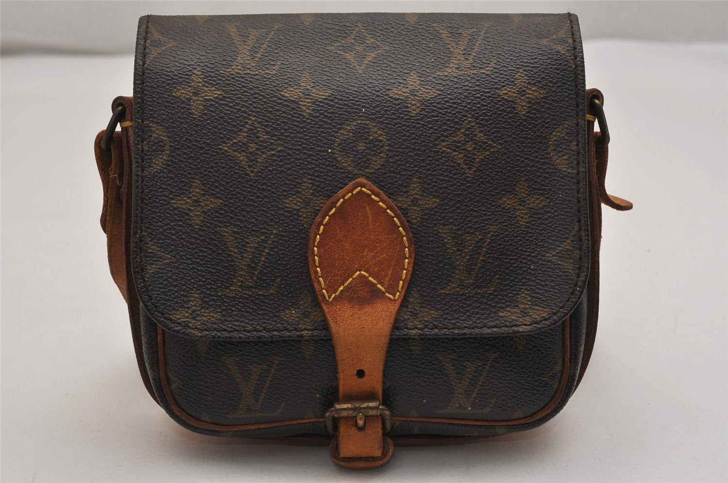 Authentic Louis Vuitton Monogram Cartouchiere PM M51254 Shoulder Cross Bag 9427J