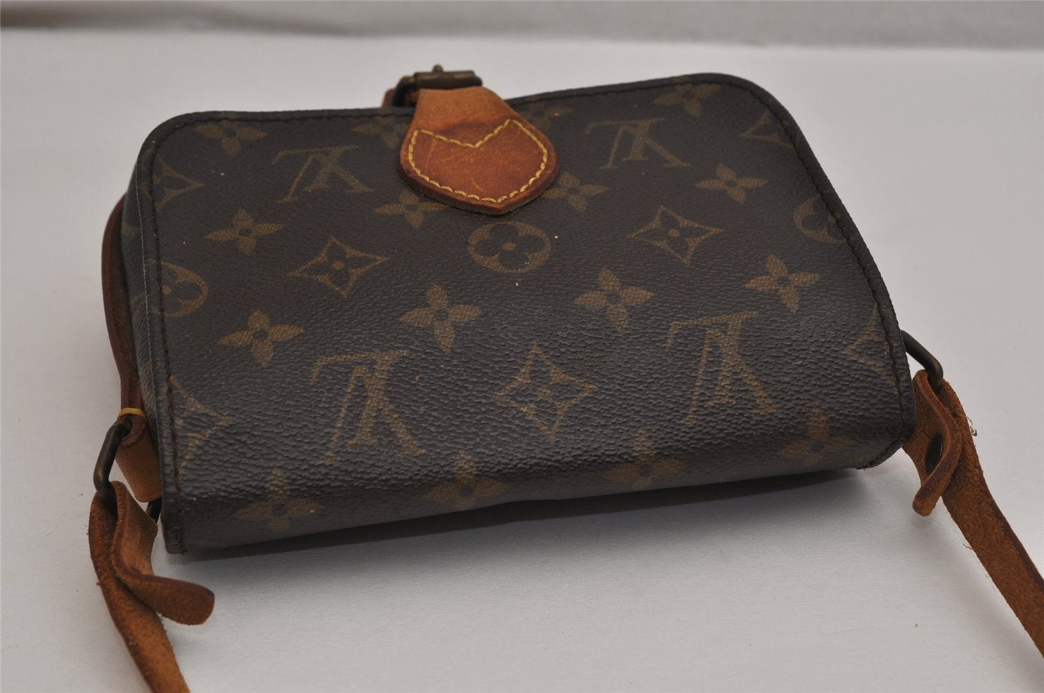 Authentic Louis Vuitton Monogram Cartouchiere PM M51254 Shoulder Cross Bag 9427J
