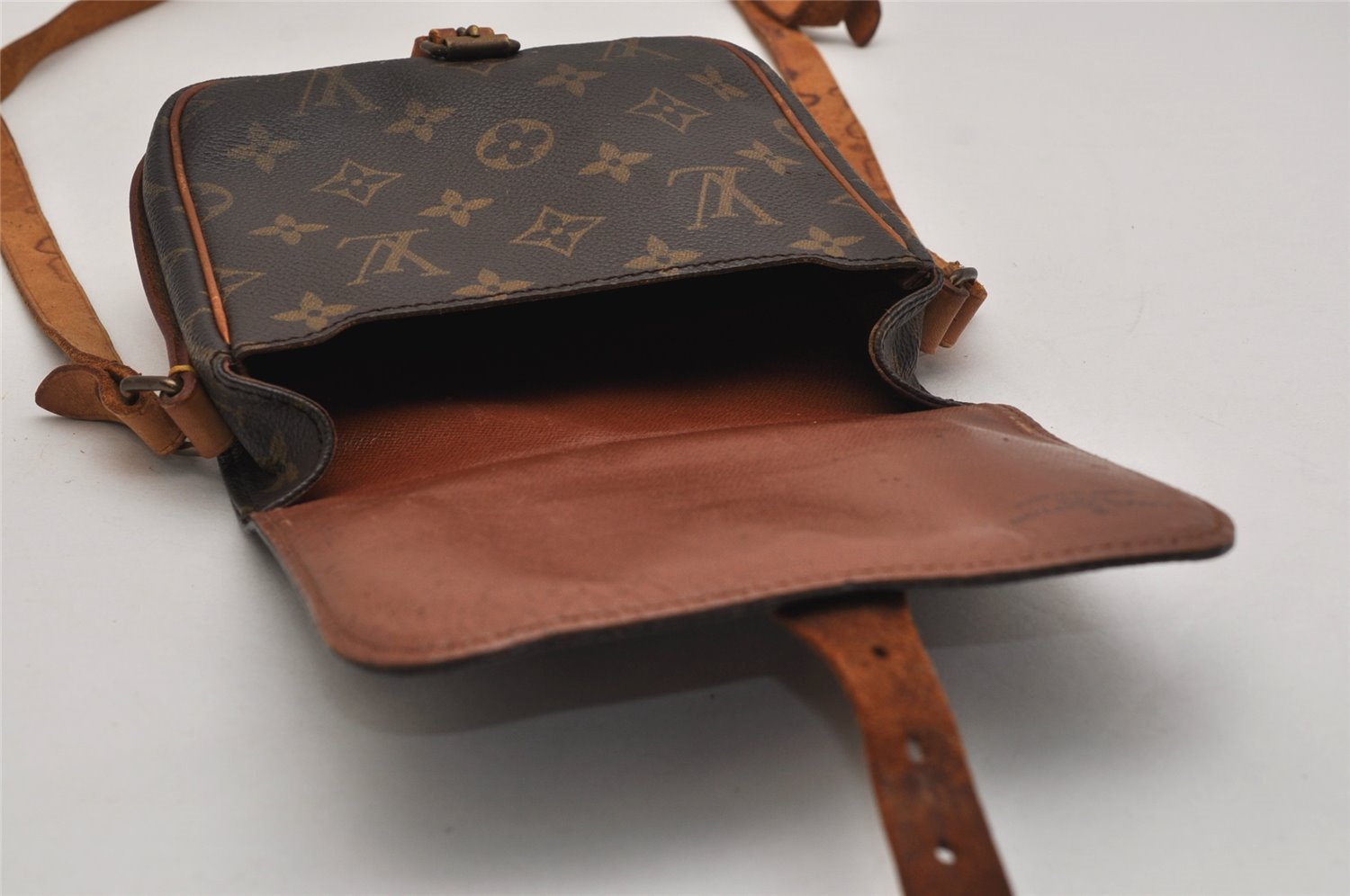 Authentic Louis Vuitton Monogram Cartouchiere PM M51254 Shoulder Cross Bag 9427J