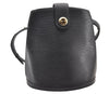 Authentic Louis Vuitton Epi Cluny Shoulder Bag Purse Black M52252 LV 9429I