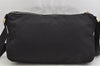 Authentic PRADA Nylon Tessuto Leather Shoulder Cross Body Bag Black 9430J