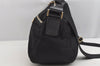 Authentic PRADA Nylon Tessuto Leather Shoulder Cross Body Bag Black 9430J