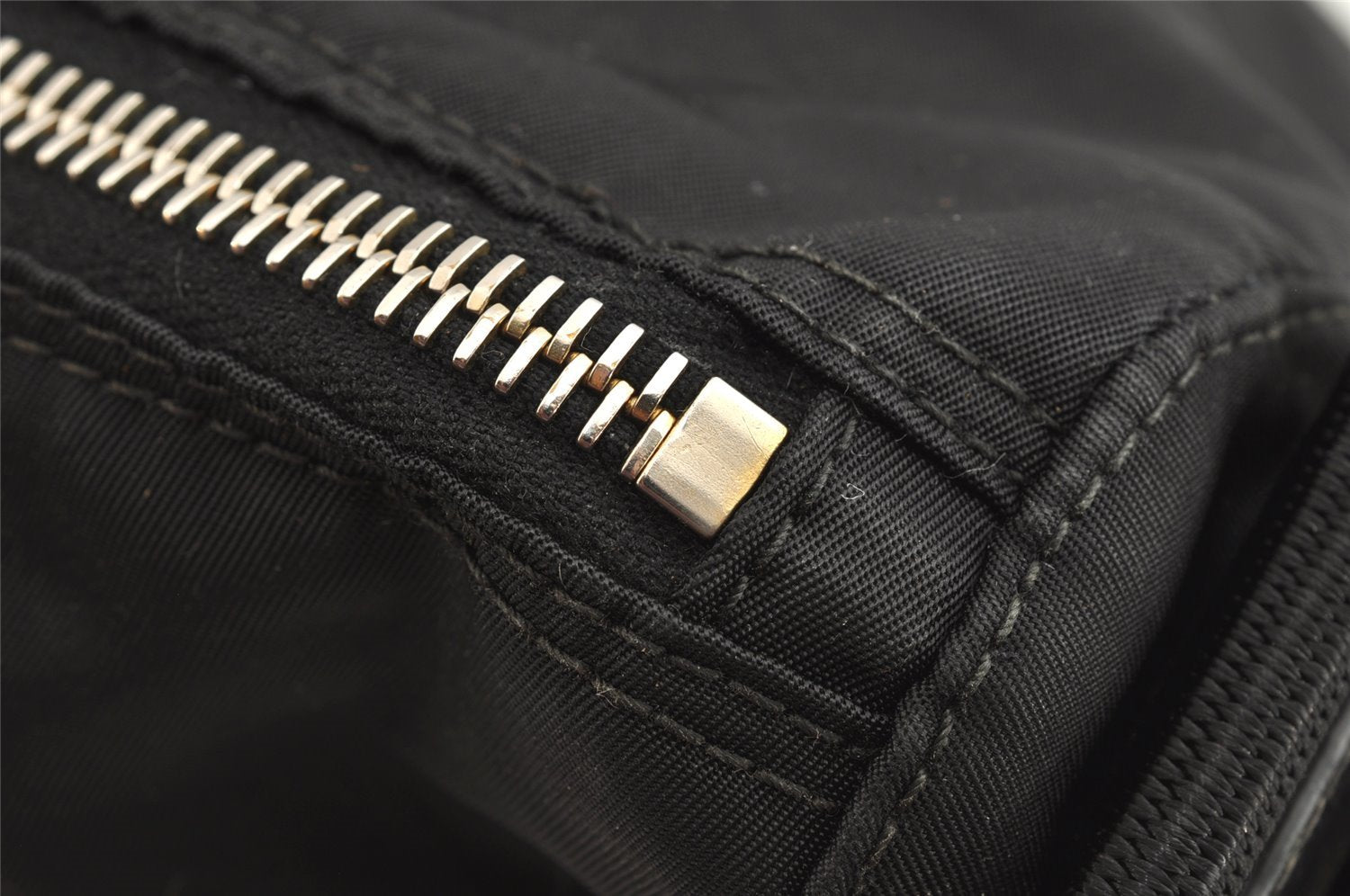 Authentic PRADA Nylon Tessuto Leather Shoulder Cross Body Bag Black 9430J