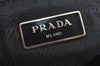 Authentic PRADA Nylon Tessuto Leather Shoulder Cross Body Bag Black 9430J