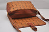 Authentic MCM Visetos Leather Vintage Shoulder Cross Body Bag Purse Brown 9431I