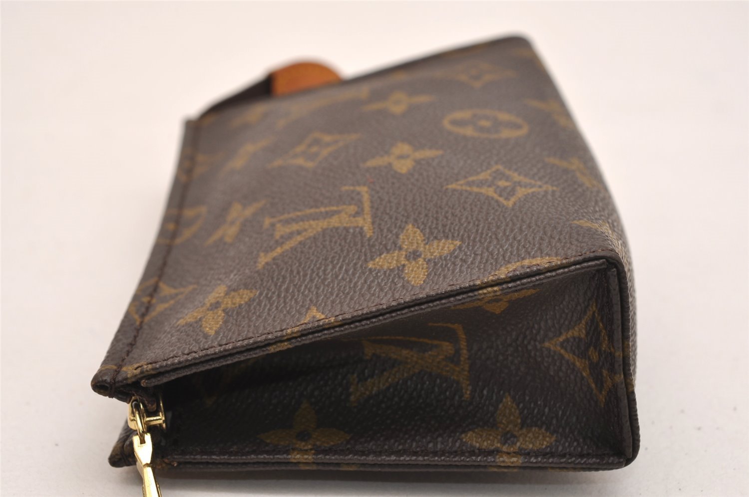 Authentic Louis Vuitton Monogram Poche Toilette 15 M47546 Cosmetics Pouch 9431J