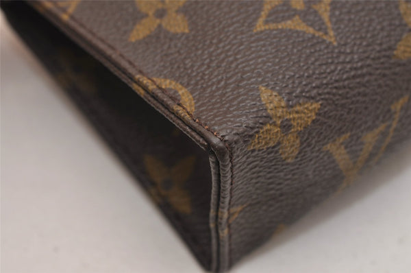 Authentic Louis Vuitton Monogram Poche Toilette 15 M47546 Cosmetics Pouch 9431J