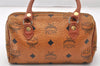 Authentic MCM Visetos Leather Vintage 2Way Shoulder Hand Bag Purse Brown 9432I