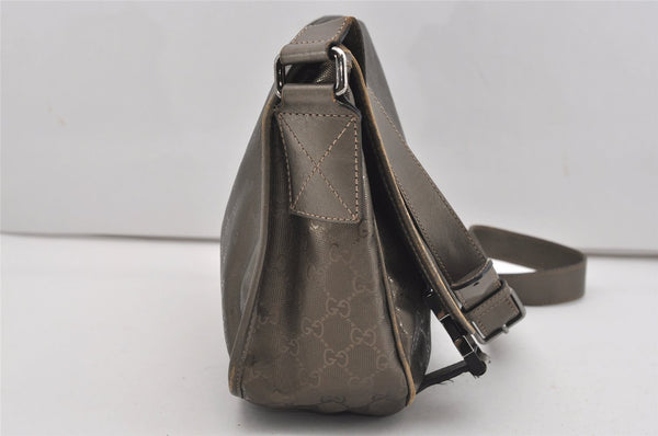 Authentic GUCCI GG Imprime Shoulder Cross Bag GG PVC Leather 201732 Brown 9433I