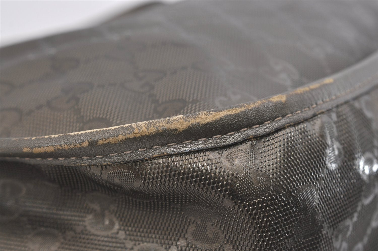 Authentic GUCCI GG Imprime Shoulder Cross Bag GG PVC Leather 201732 Brown 9433I