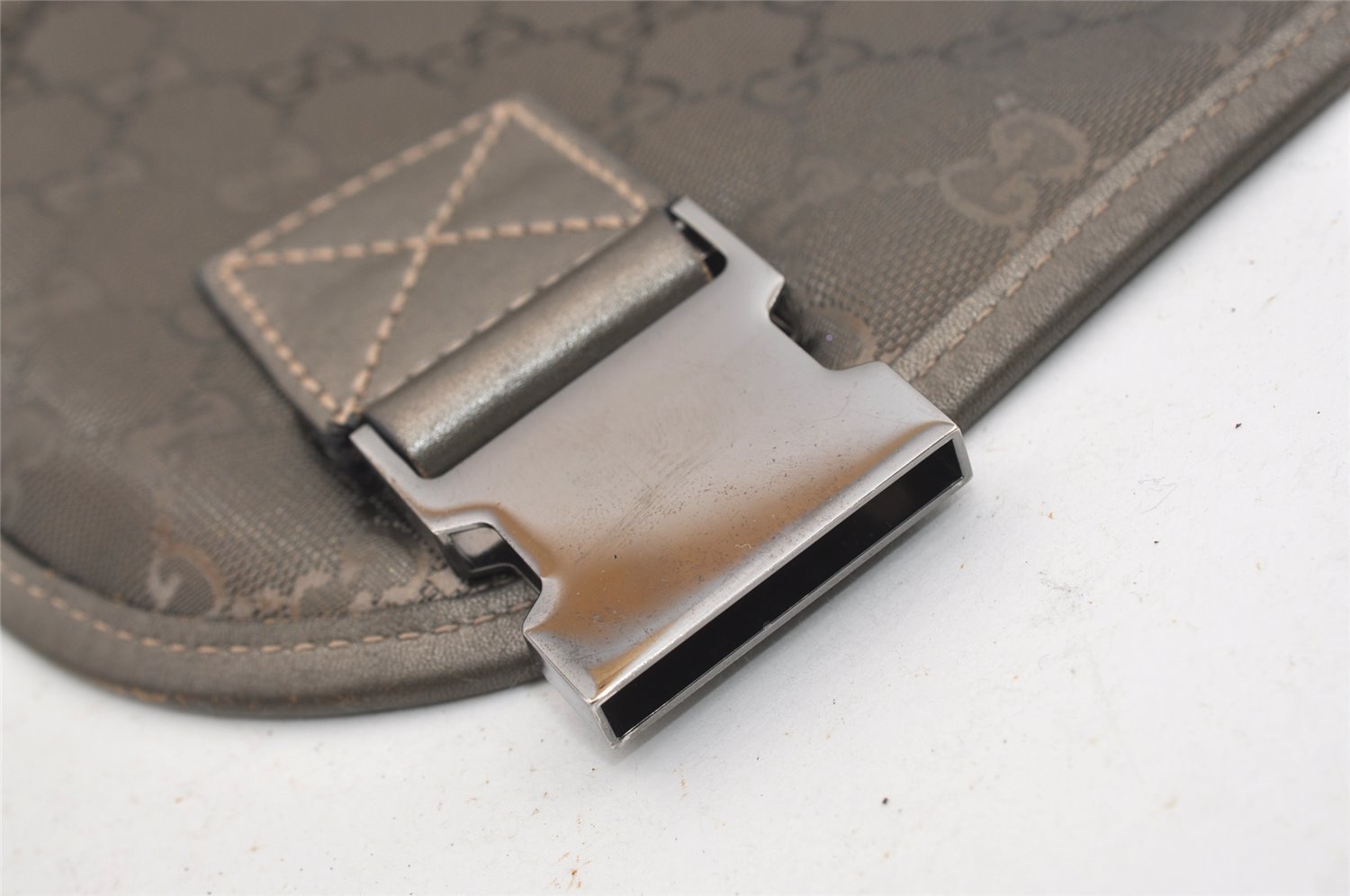 Authentic GUCCI GG Imprime Shoulder Cross Bag GG PVC Leather 201732 Brown 9433I