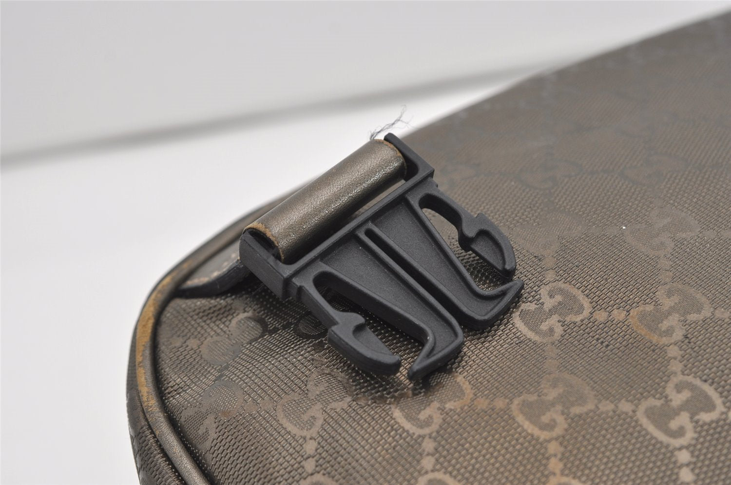 Authentic GUCCI GG Imprime Shoulder Cross Bag GG PVC Leather 201732 Brown 9433I