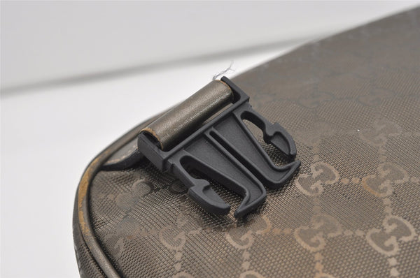 Authentic GUCCI GG Imprime Shoulder Cross Bag GG PVC Leather 201732 Brown 9433I
