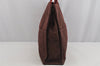 Authentic HERMES Vintage Fourre Tout MM Hand Tote Bag Canvas Brown 9434J