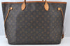 Authentic Louis Vuitton Monogram Neverfull GM Shoulder Tote Bag M40157 LV 9436E