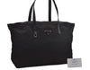 Authentic PRADA TESSUTO CALF Nylon Leather Tote Bag BR3254 Black 9436J