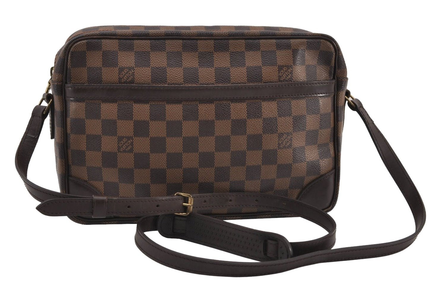 Authentic Louis Vuitton Damier Trocadero 27 Shoulder Cross Bag N48085 LV 9438I