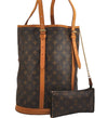 Authentic Louis Vuitton Monogram Bucket GM Shoulder Tote Bag M42236 Junk 9438J
