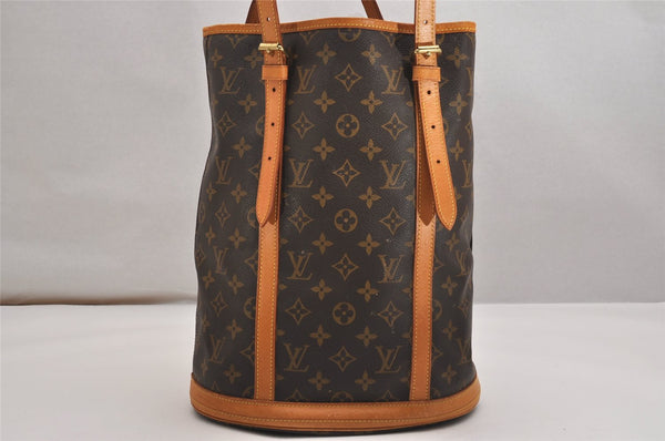 Authentic Louis Vuitton Monogram Bucket GM Shoulder Tote Bag M42236 Junk 9438J