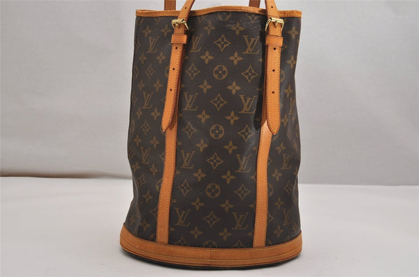 Authentic Louis Vuitton Monogram Bucket GM Shoulder Tote Bag M42236 Junk 9438J