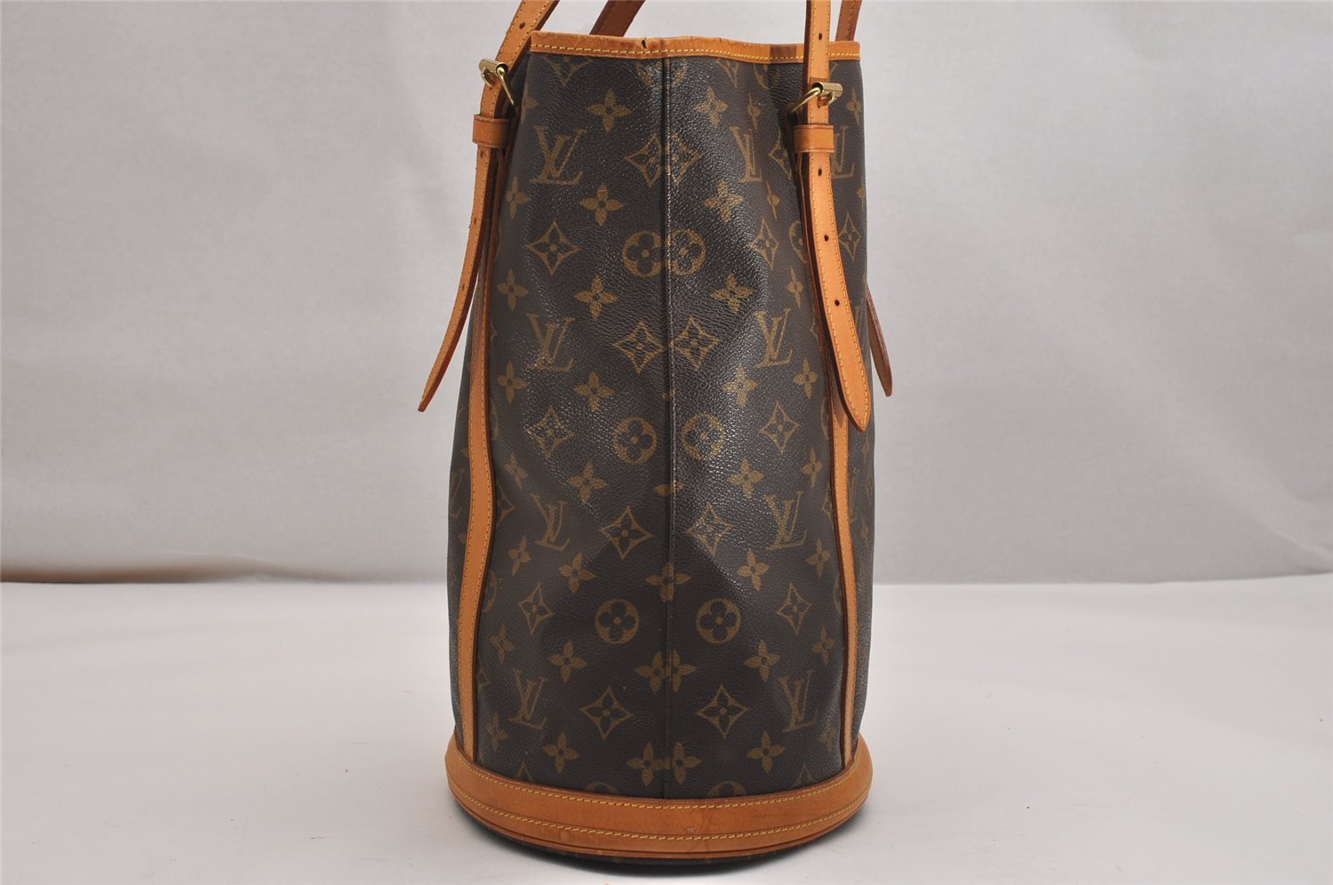 Authentic Louis Vuitton Monogram Bucket GM Shoulder Tote Bag M42236 Junk 9438J