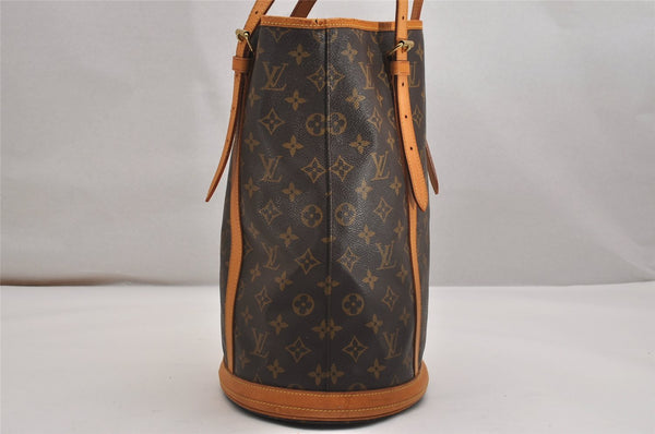 Authentic Louis Vuitton Monogram Bucket GM Shoulder Tote Bag M42236 Junk 9438J