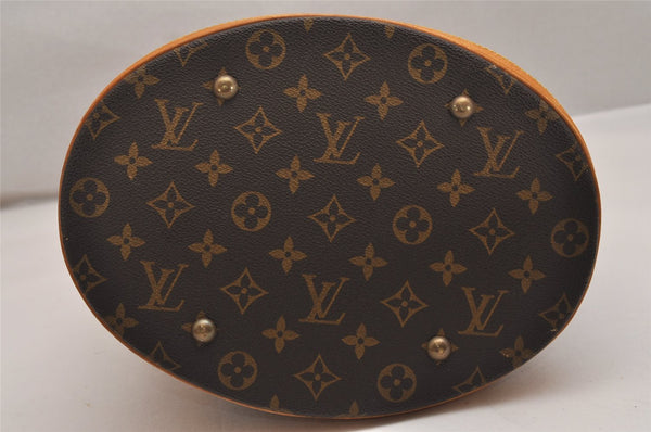 Authentic Louis Vuitton Monogram Bucket GM Shoulder Tote Bag M42236 Junk 9438J