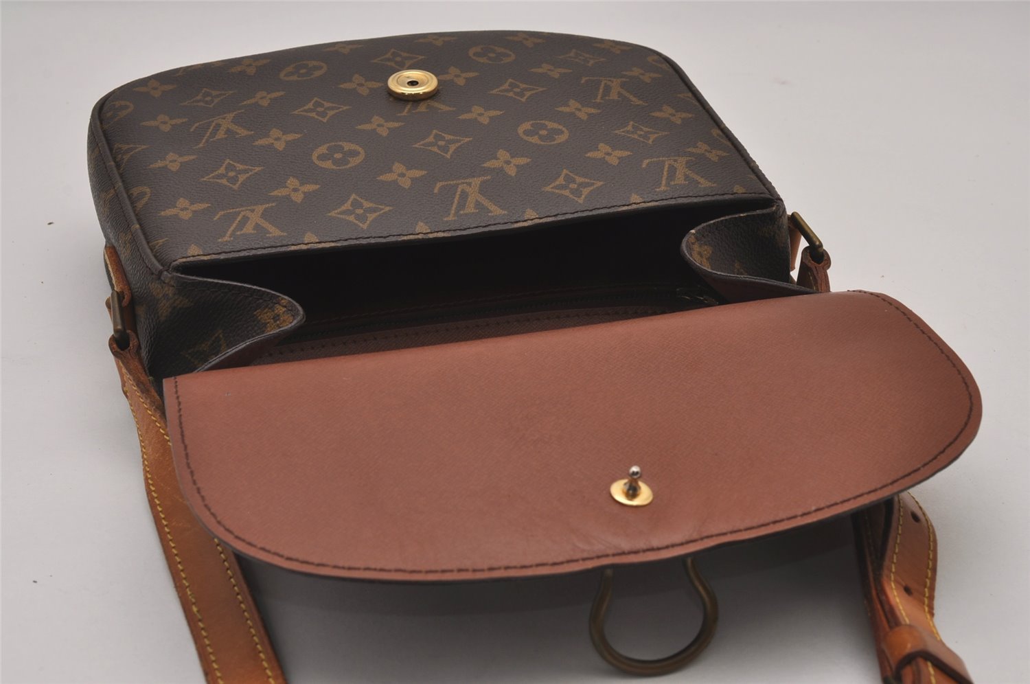 Authentic Louis Vuitton Monogram Saint Cloud GM M51242 Shoulder Cross Bag 9439I