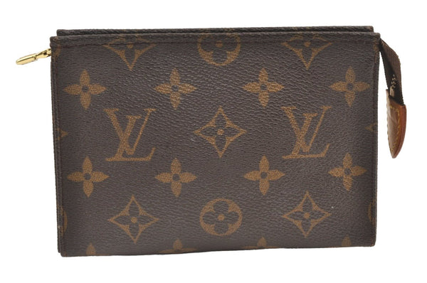 Authentic Louis Vuitton Monogram Poche Toilette 15 M47546 Cosmetics Pouch 9439J