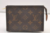 Authentic Louis Vuitton Monogram Poche Toilette 15 M47546 Cosmetics Pouch 9439J