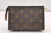 Authentic Louis Vuitton Monogram Poche Toilette 15 M47546 Cosmetics Pouch 9439J