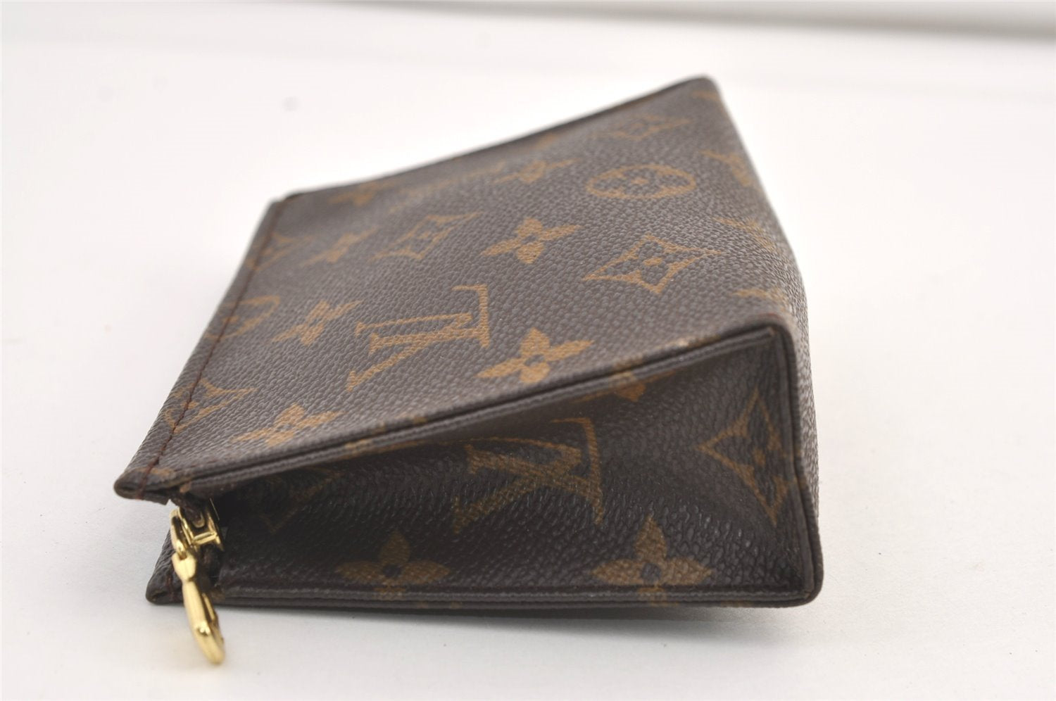 Authentic Louis Vuitton Monogram Poche Toilette 15 M47546 Cosmetics Pouch 9439J