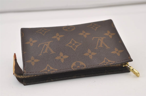 Authentic Louis Vuitton Monogram Poche Toilette 15 M47546 Cosmetics Pouch 9439J