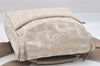 Authentic CHANEL New Travel Line 2Way Backpack Bag Nylon Leather Beige 9440I