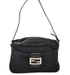 Authentic FENDI Mamma Baguette Shoulder Hand Bag Jersey Leather Black Junk 9443I